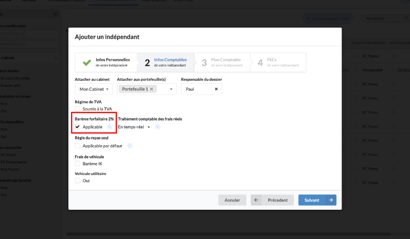 Comptabilité déduction BNC